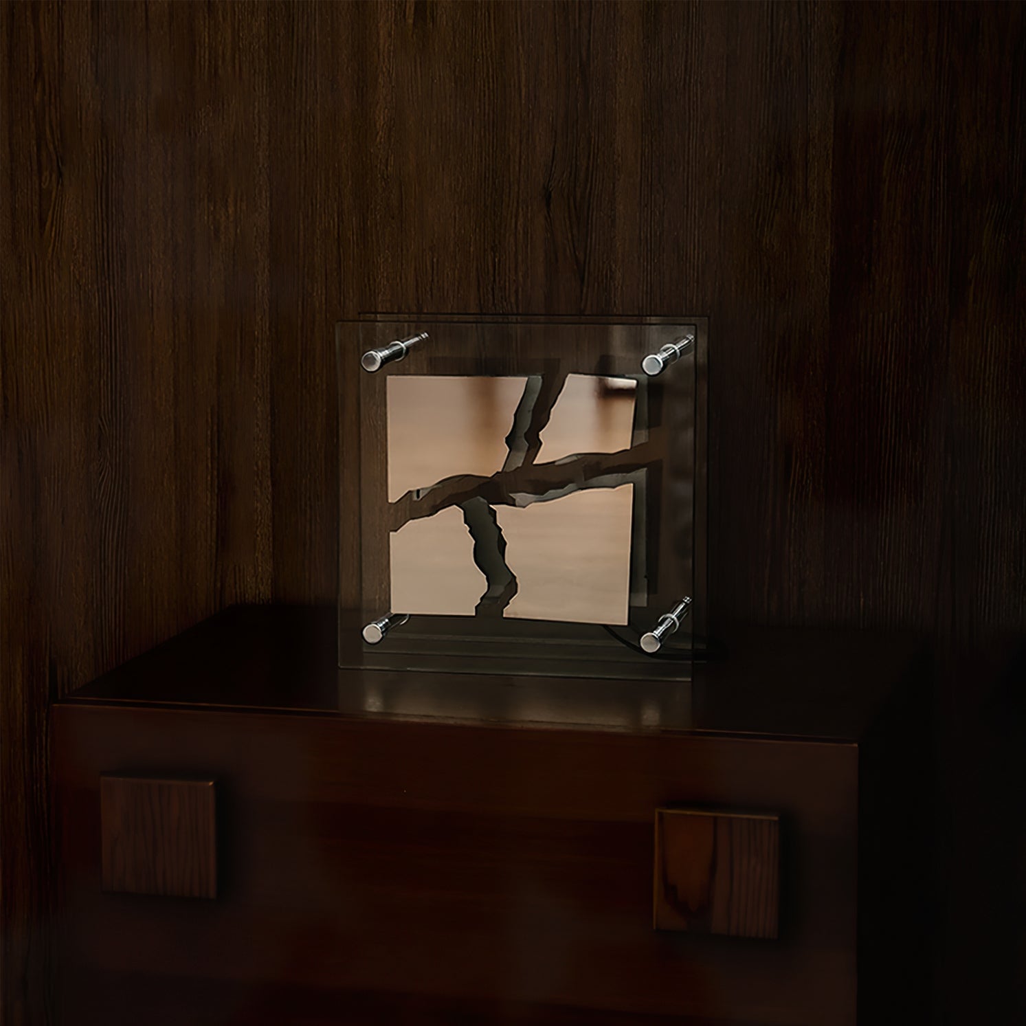 Square Glass Table Lamp - Lumpaz