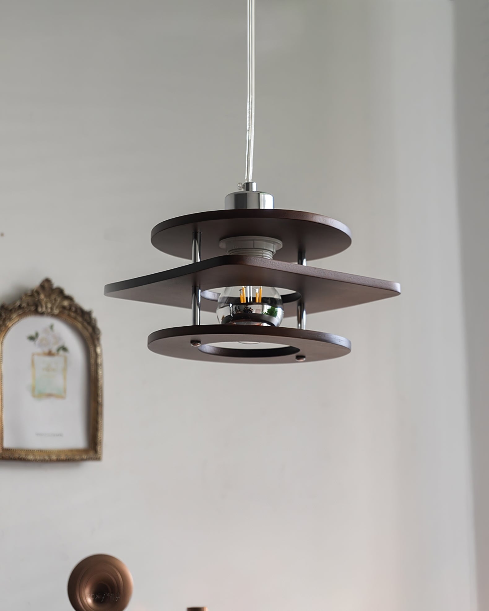 Retro Walnut Pendant Lamp - Lumpaz