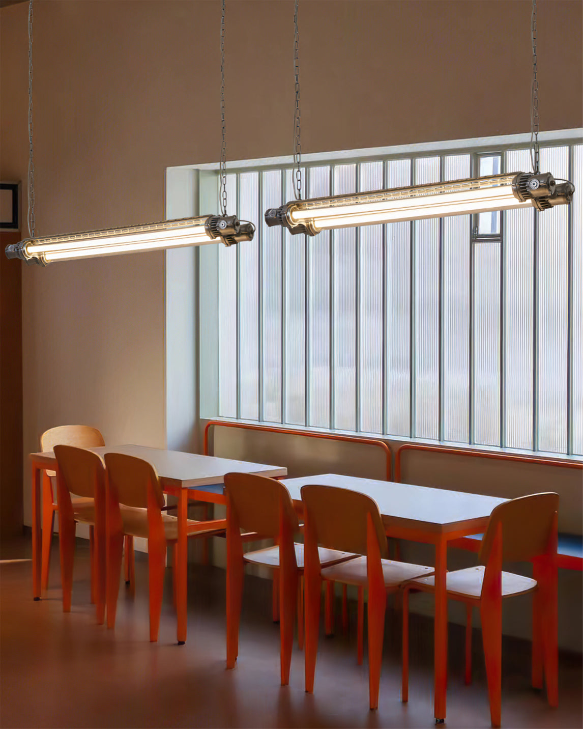 Double Tube Silver Chandelier - Lumpaz
