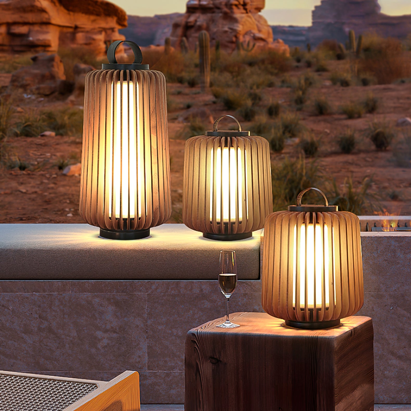 Legno Outdoor Table Lamp - Lumpaz