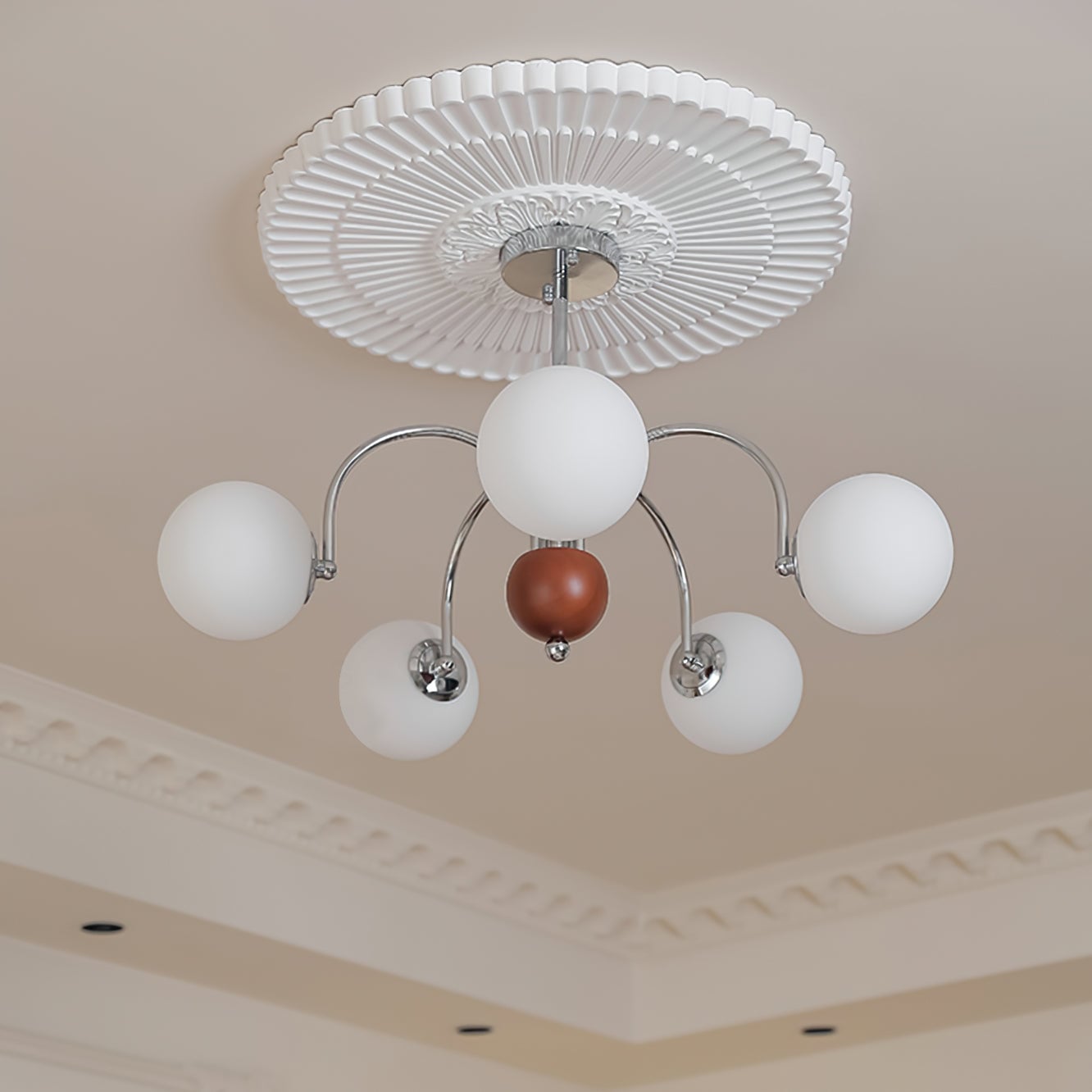 Polpgne Chrome Chandelier - Lumpaz
