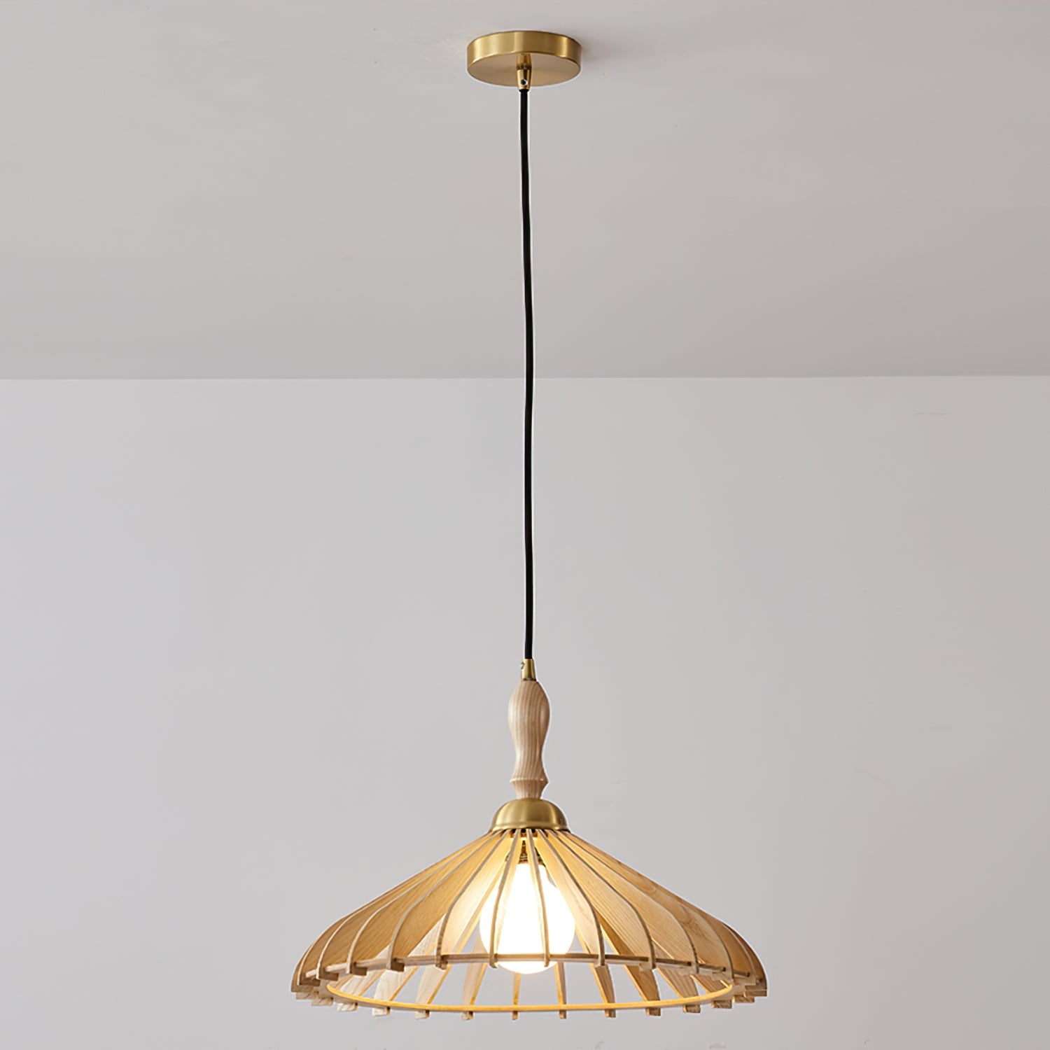 Umbrella Wood Pendant Lamp - Lumpaz