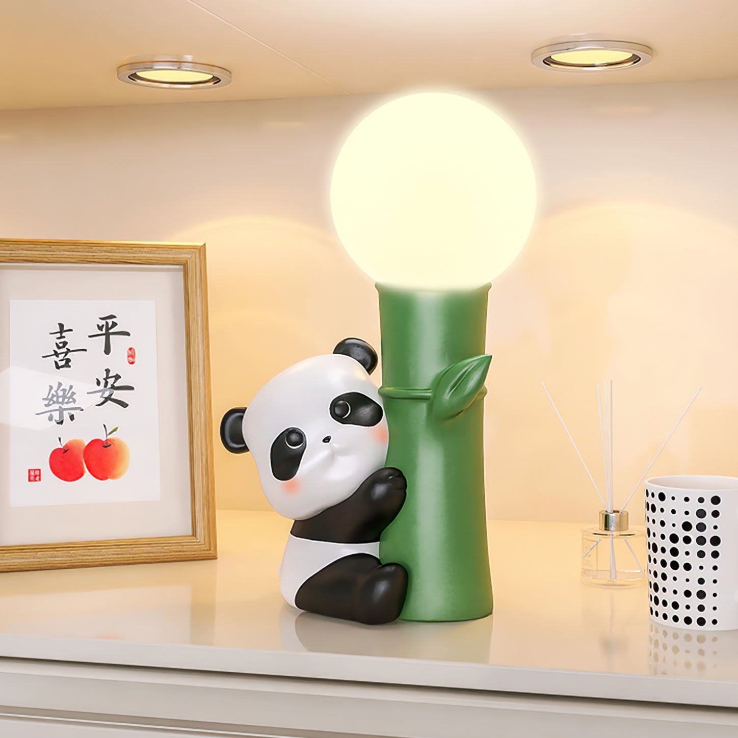 Panda Bamboo Table Lamp - Lumpaz