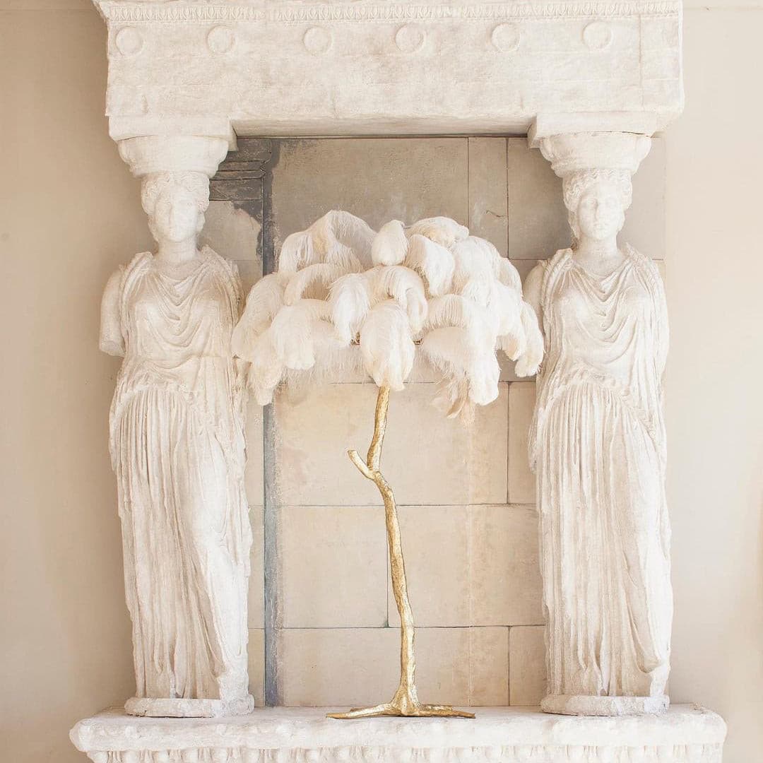 Ostrich Feather Table Lamp - Lumpaz