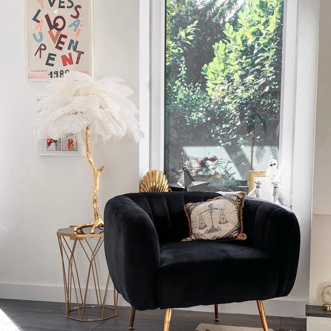 Ostrich Feather Table Lamp - Lumpaz