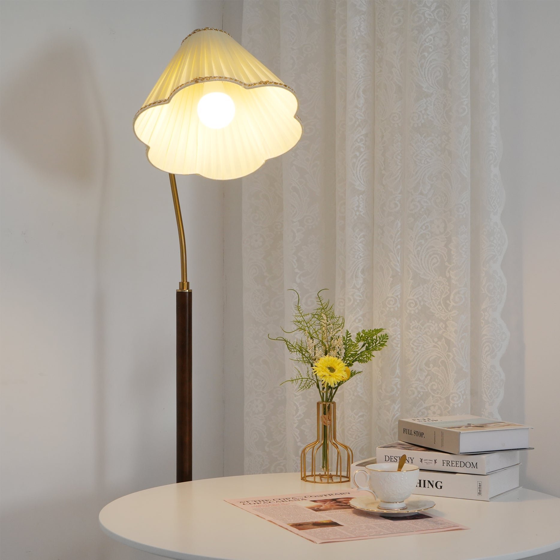 Florentine Fabric Floor Lamp - Lumpaz