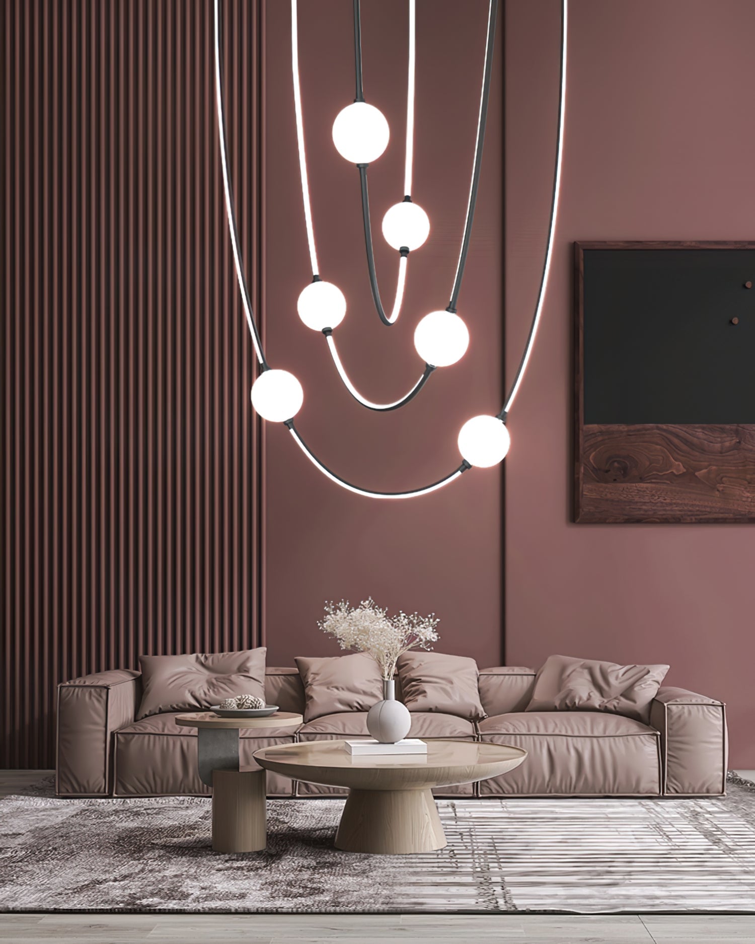 Linea Curva Chandelier - Lumpaz