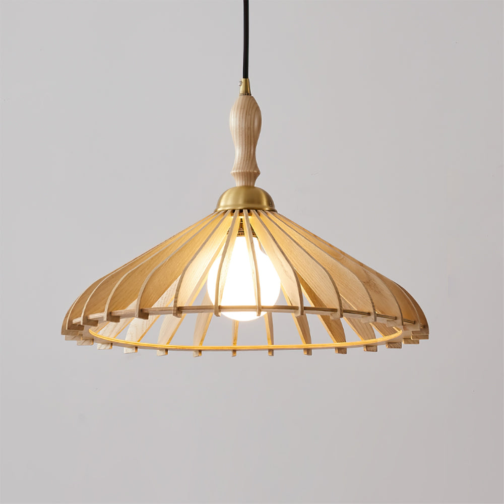 Umbrella Wood Pendant Lamp - Lumpaz