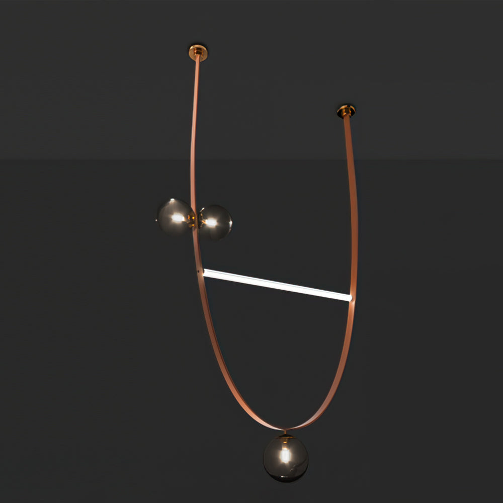 Belt Leather Ball Chandelier - Lumpaz