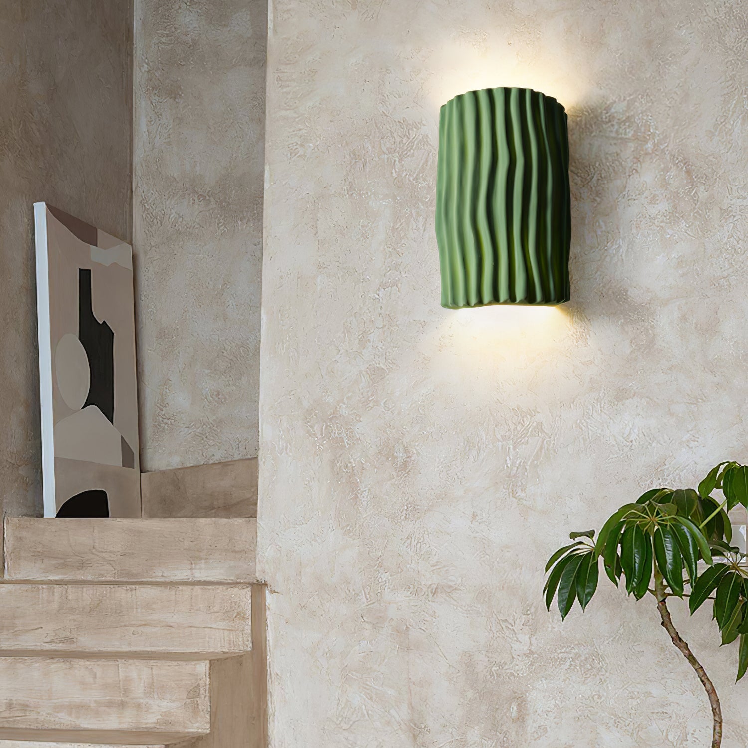 Pleated Resin Wall Lamp - Lumpaz