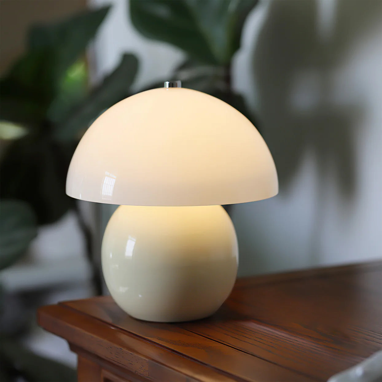 Mushroom Ceramic Built-in Battery Table Lamp - Lumpaz