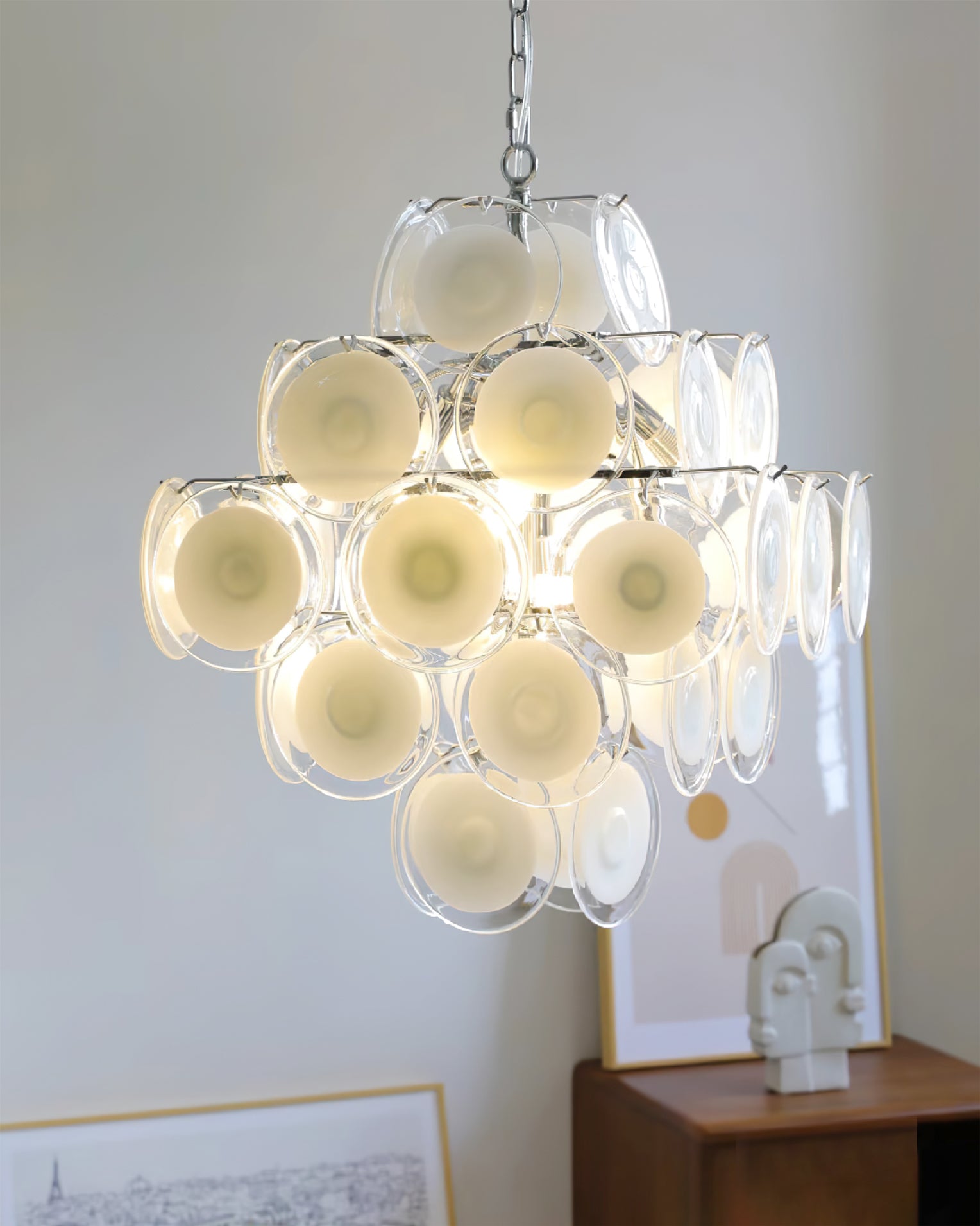 Medallion Glass Chandelier - Lumpaz