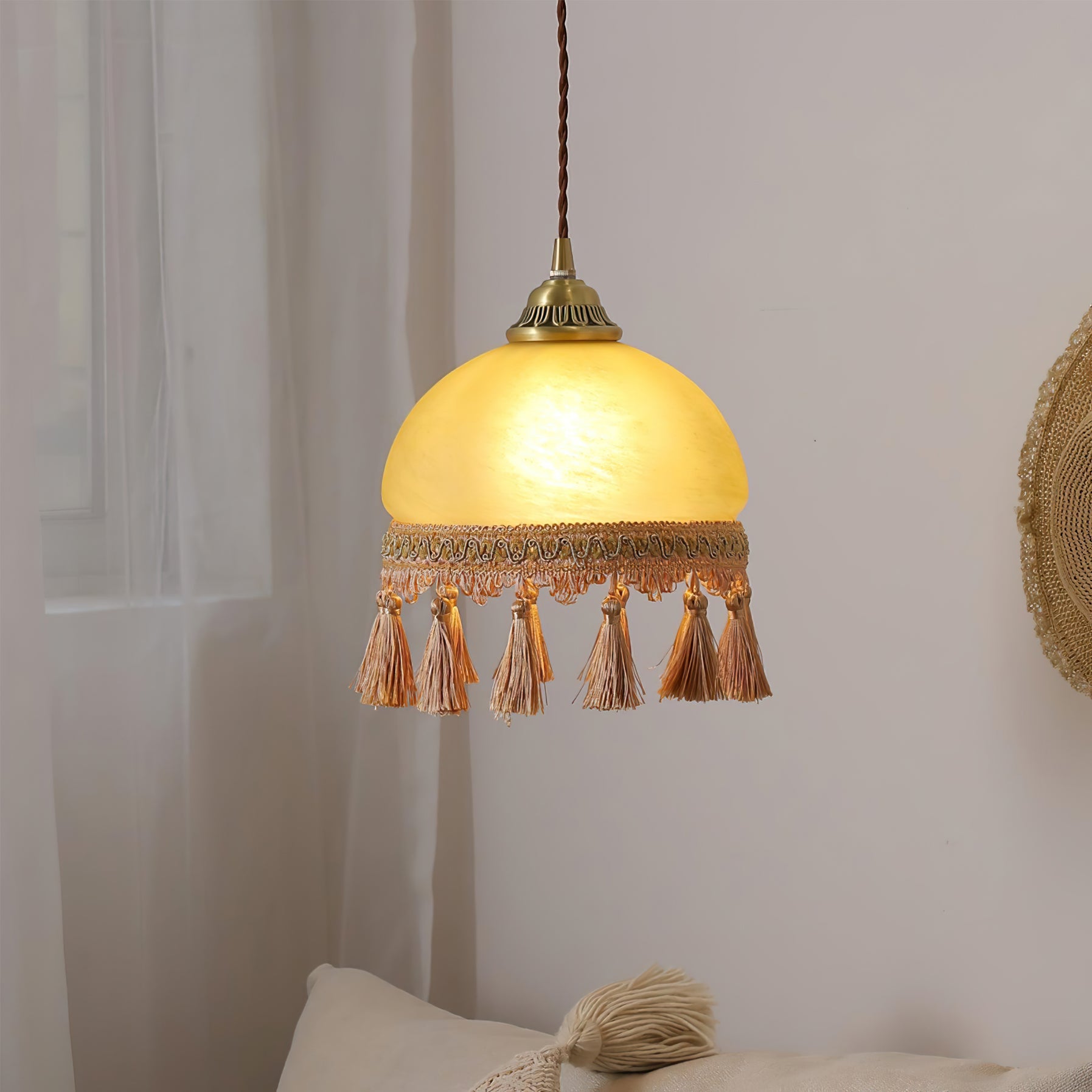 French Tassels Brass Pendant Light - Lumpaz