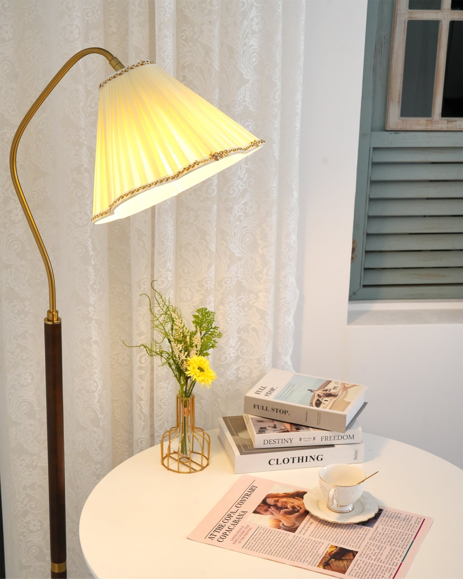 Florentine Fabric Floor Lamp - Lumpaz