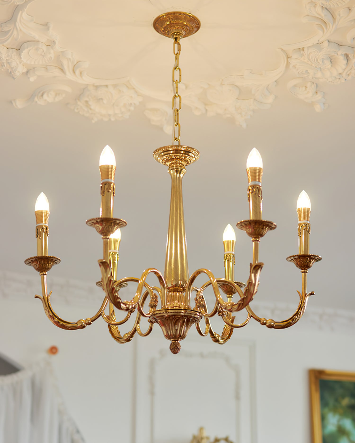 Candle Brass Chandelier - Lumpaz