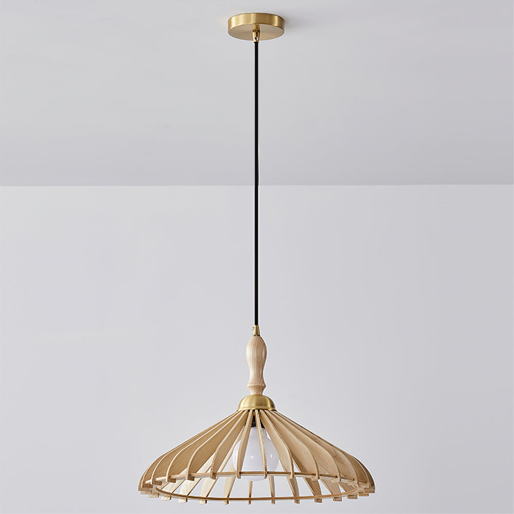 Umbrella Wood Pendant Lamp - Lumpaz