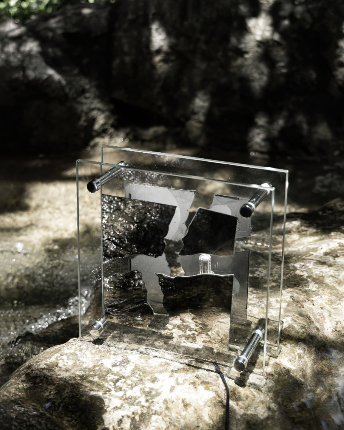 Square Glass Table Lamp - Lumpaz