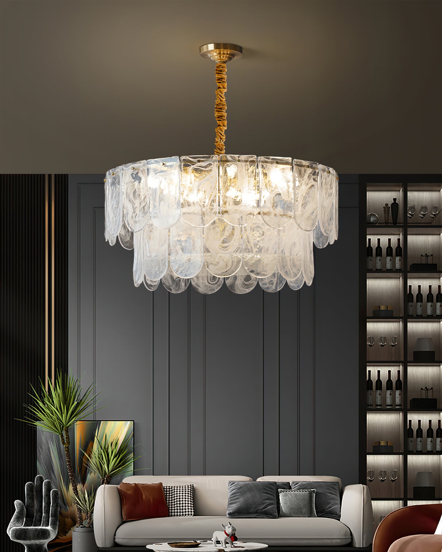 Nason Brass Chandelier - Lumpaz
