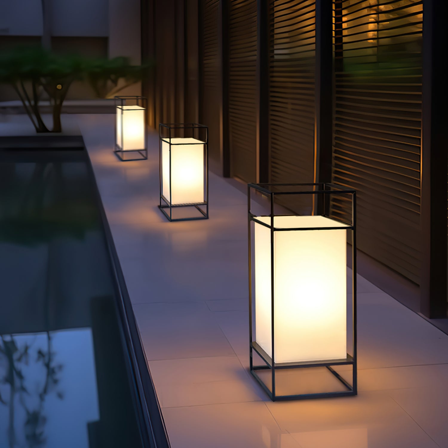 Cleo Lantern Outdoor Table Lamp - Lumpaz