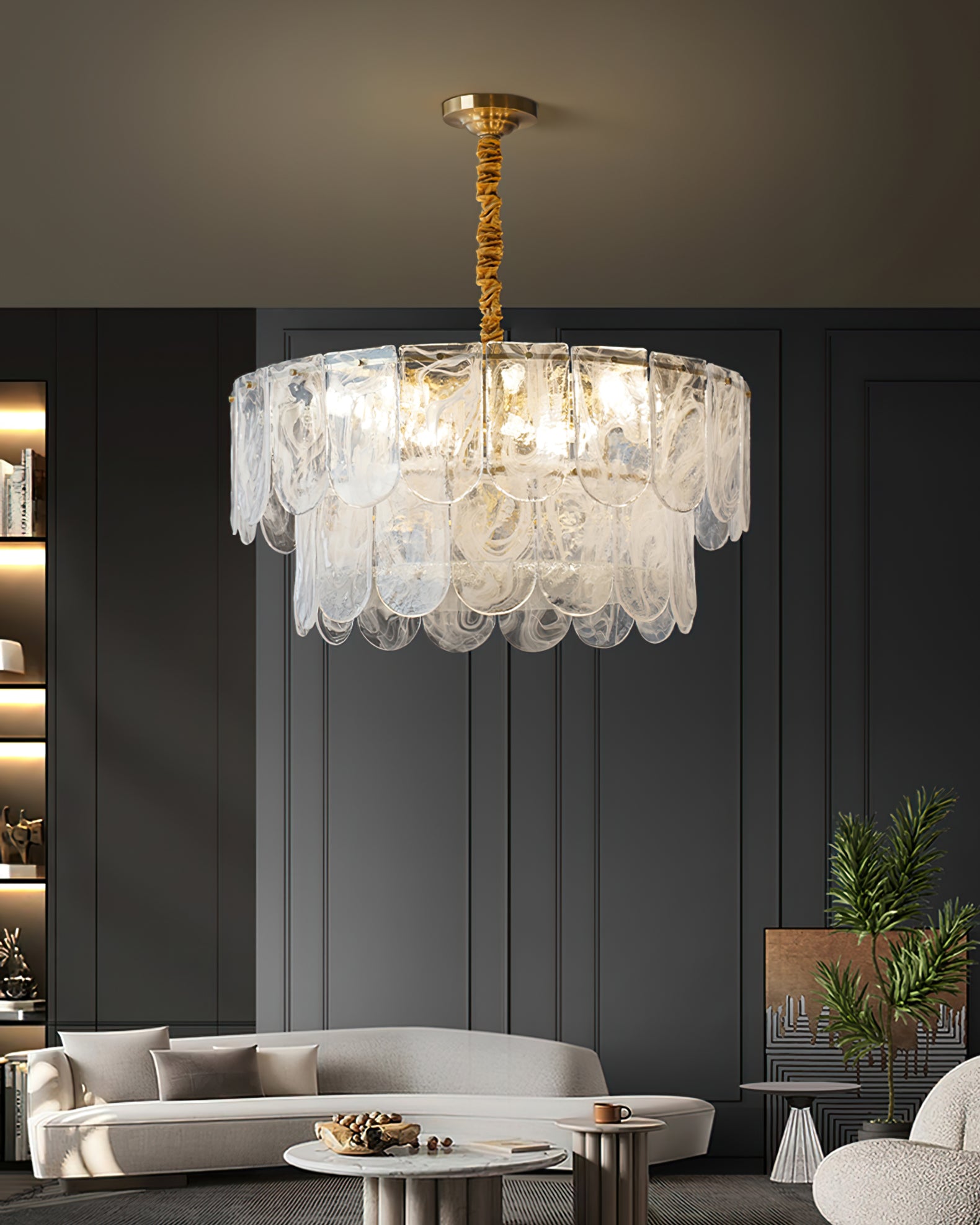 Nason Brass Chandelier - Lumpaz