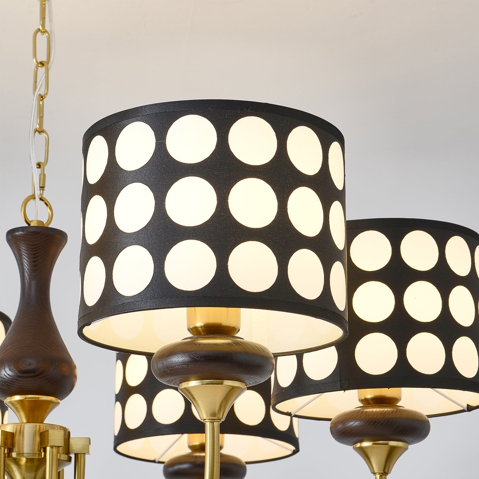 Black Polka Dots Chandelier - Lumpaz