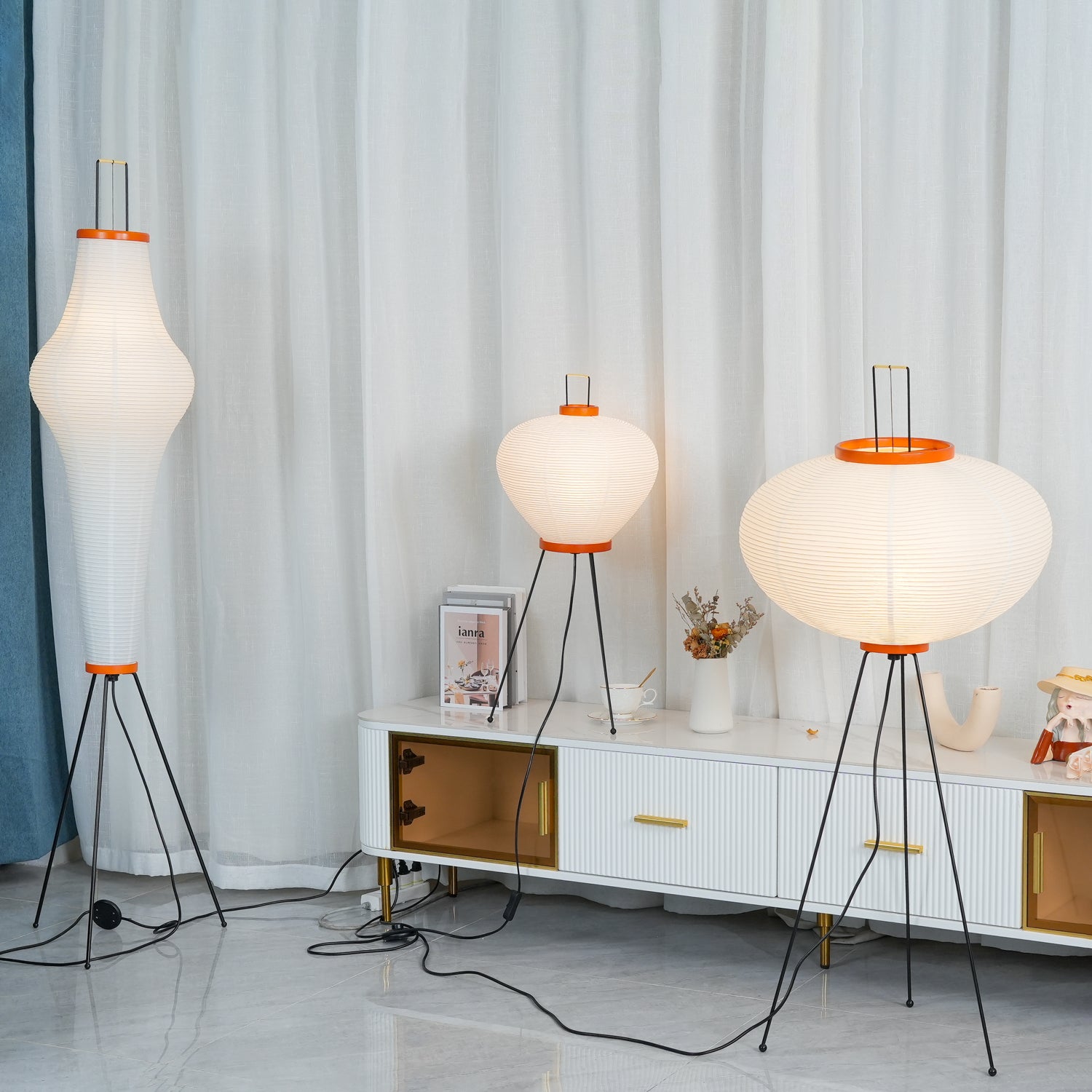 Washi Paper Floor Lamp - Lumpaz