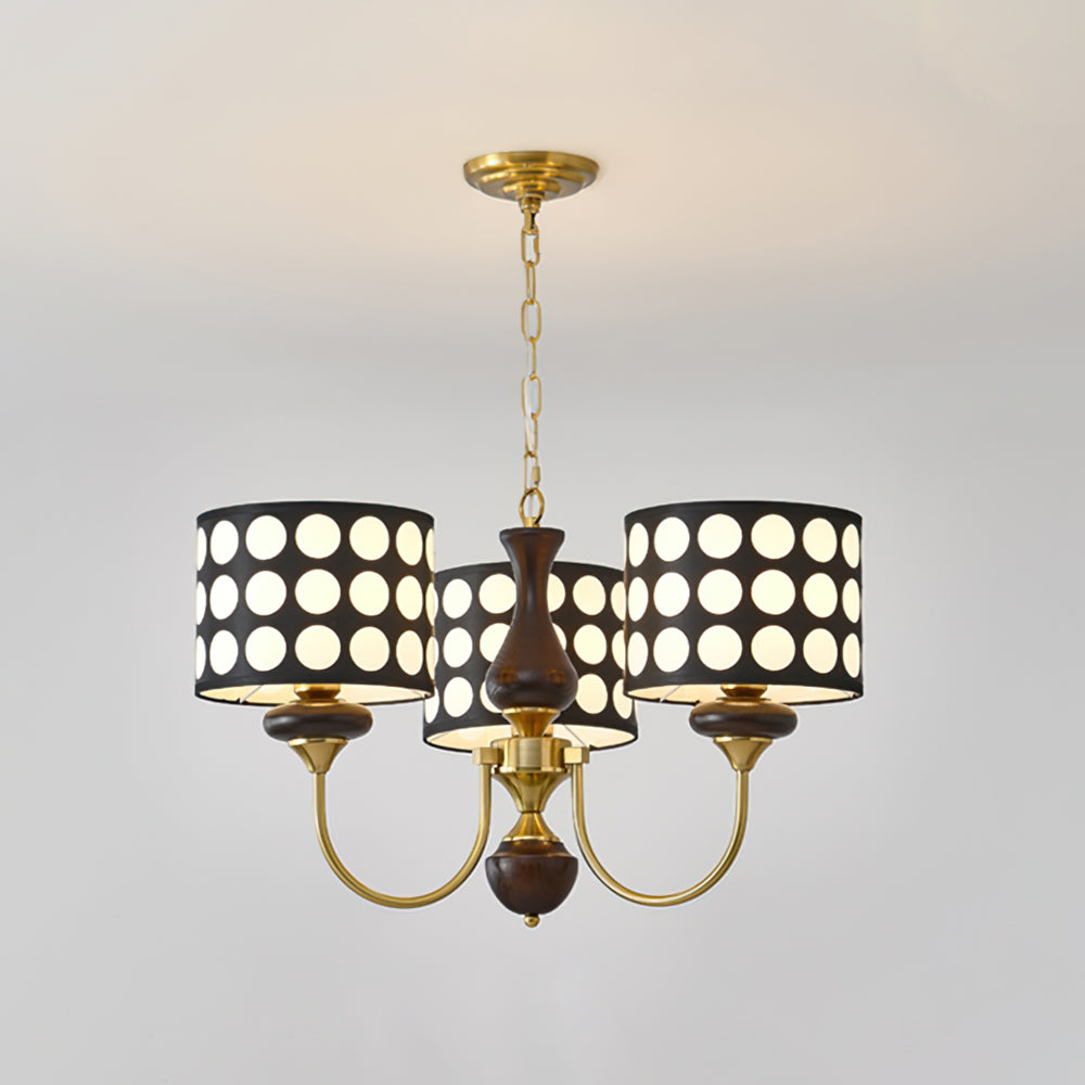 Black Polka Dots Chandelier - Lumpaz