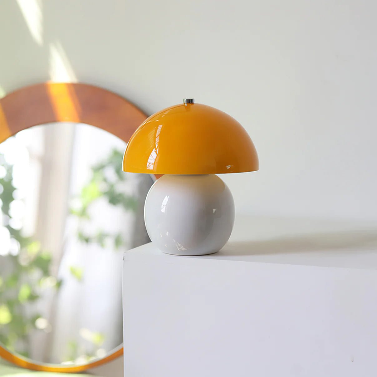 Mushroom Ceramic Built-in Battery Table Lamp - Lumpaz