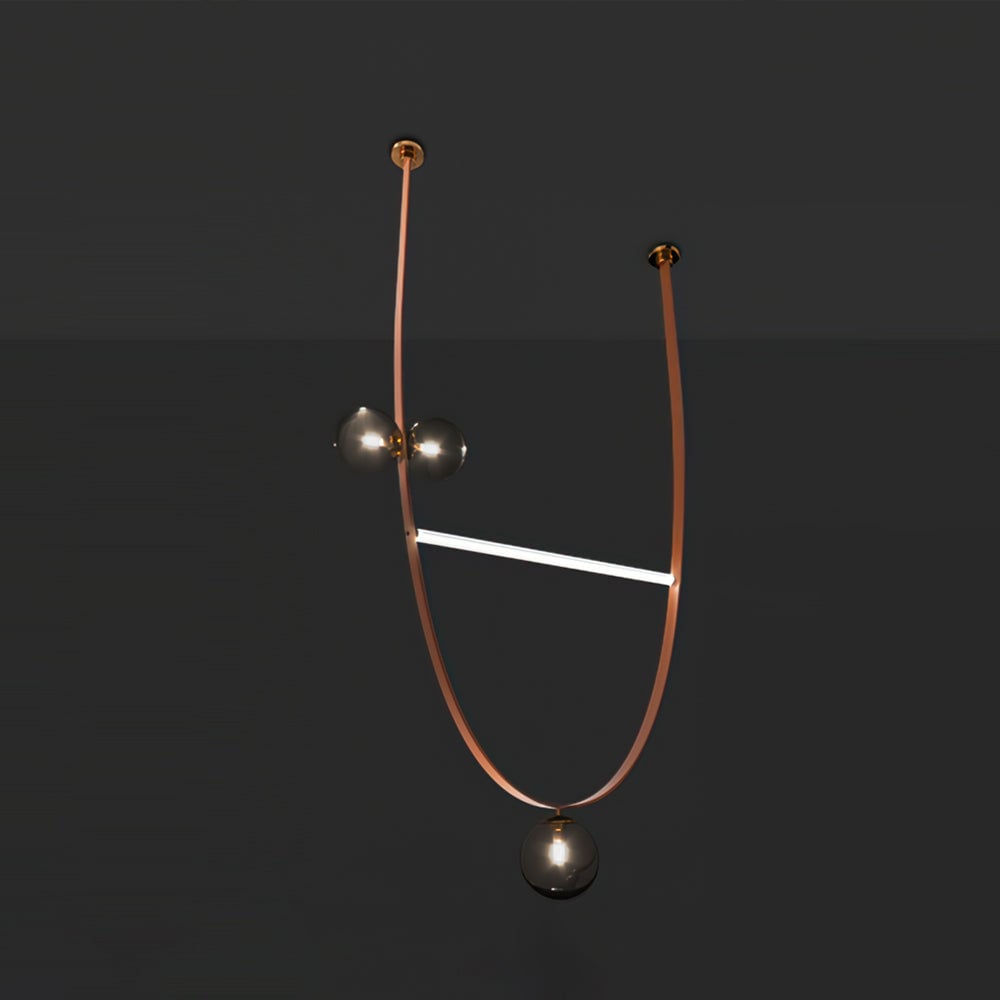 Belt Leather Ball Chandelier - Lumpaz