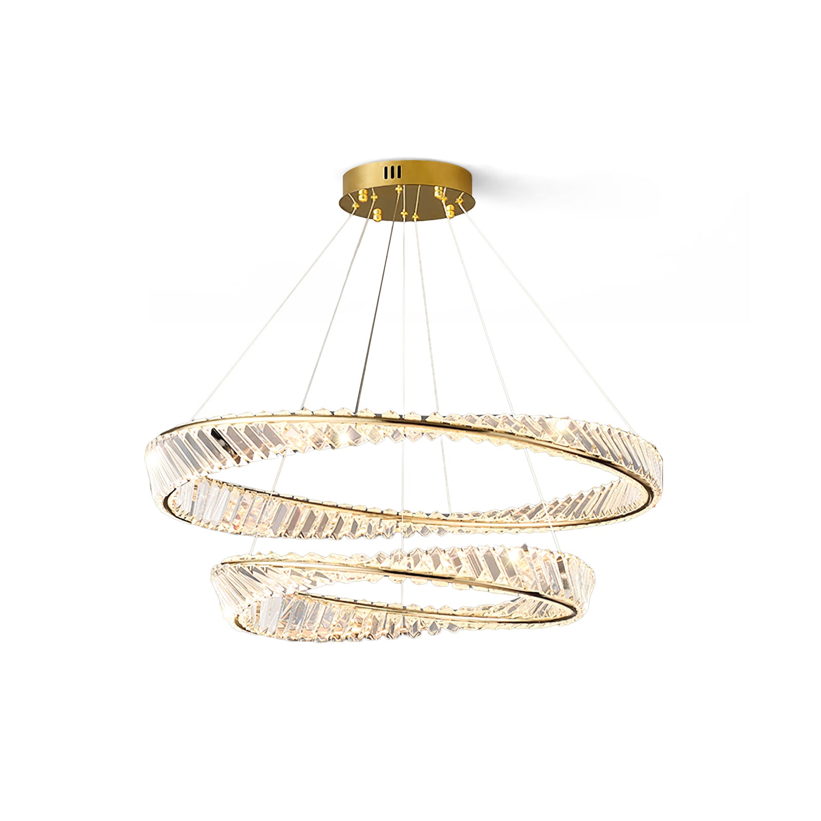 Wave Circle Crystal Chandelier - Lumpaz