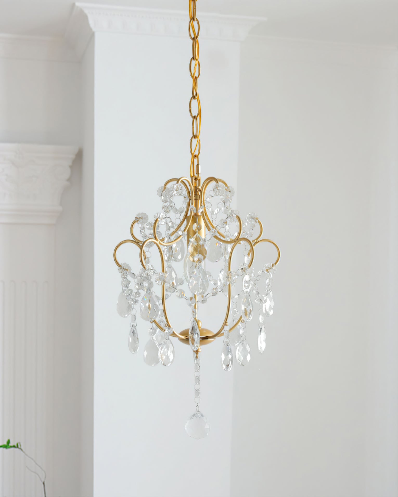 Gilded Crystal Pendant Lamp - Lumpaz