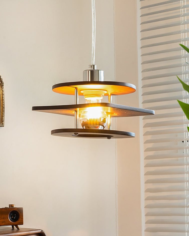 Retro Walnut Pendant Lamp - Lumpaz