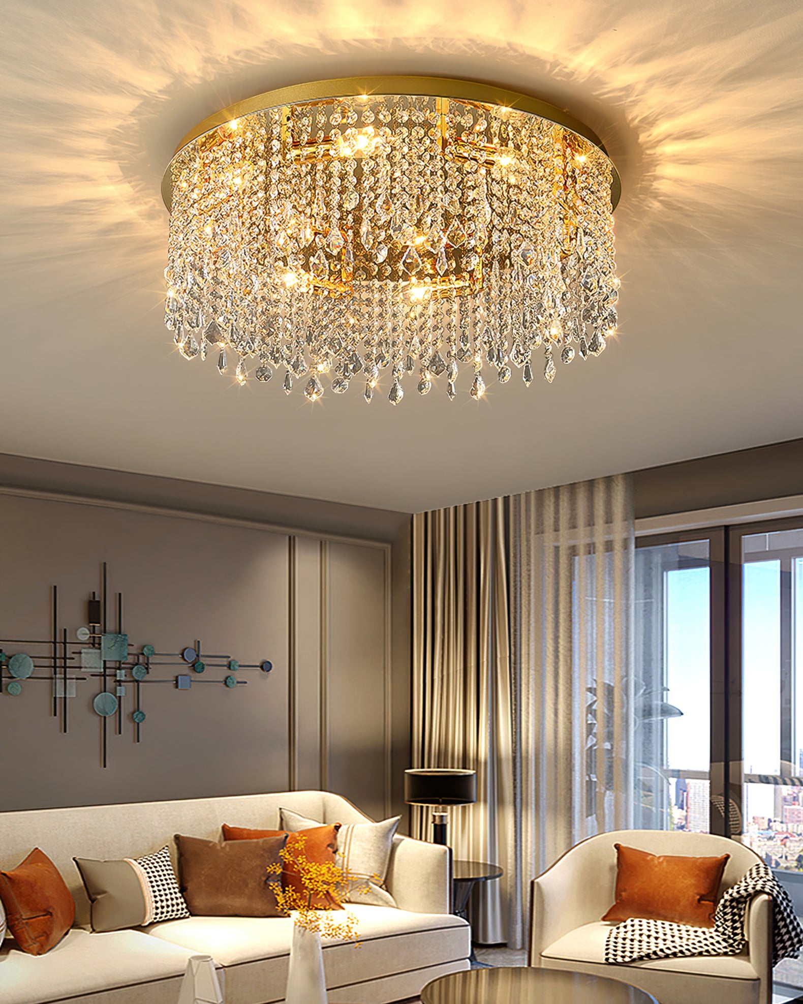 Beirio Crystal Ceiling Lamp - Lumpaz