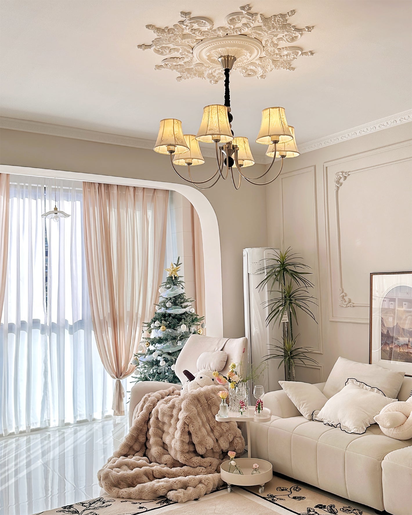 Orchid Fabric Chandelier - Lumpaz