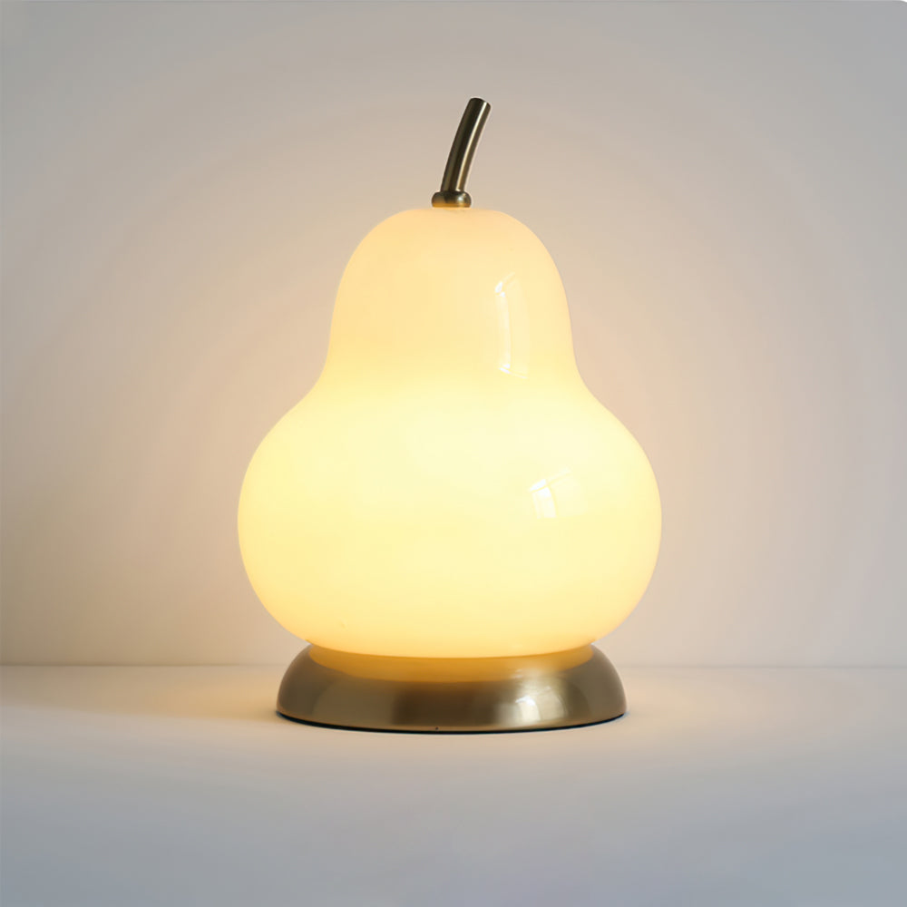 Pear Glass Built-in Battery Table Lamp - Lumpaz