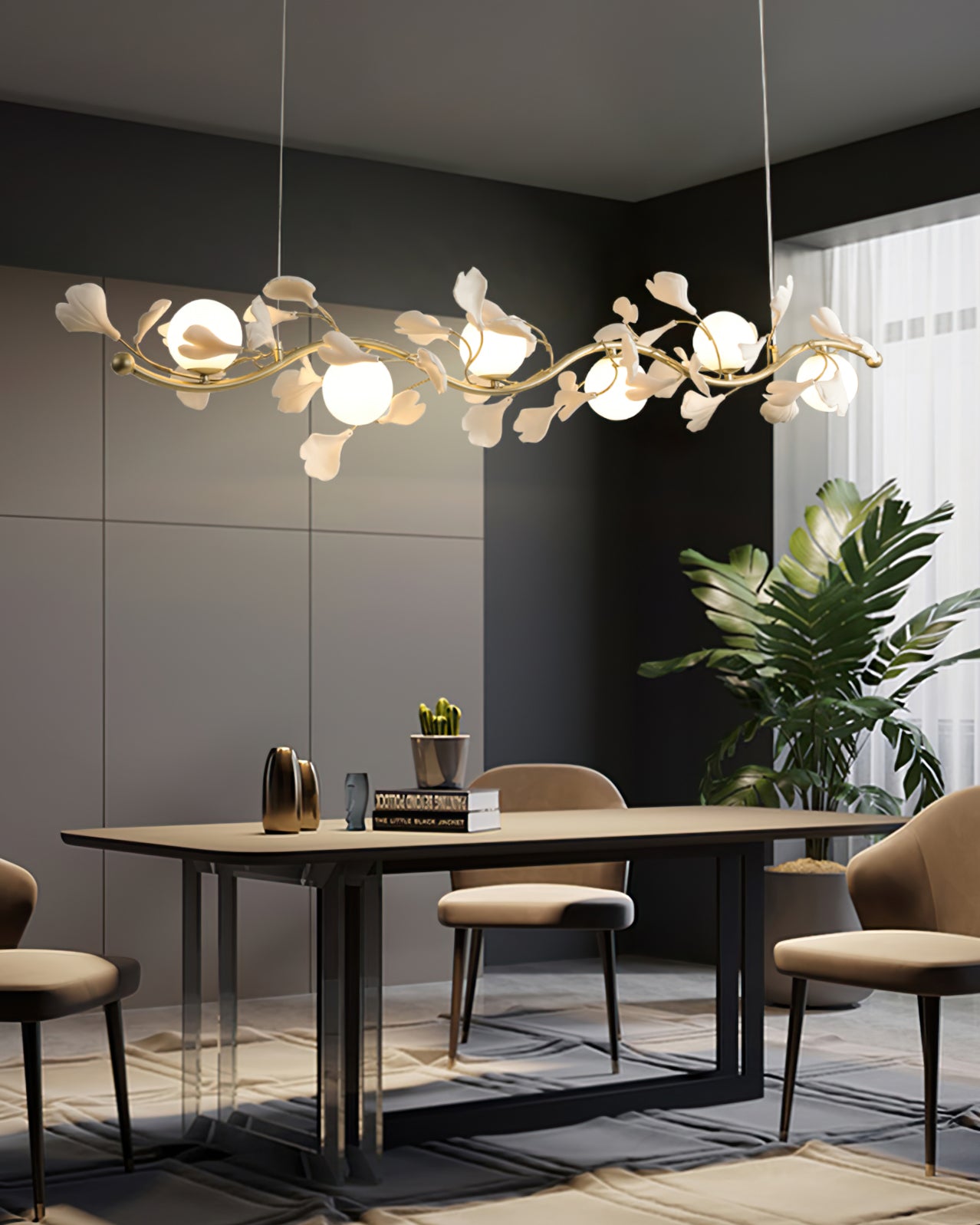 Gingko Glass Chandelier - Lumpaz