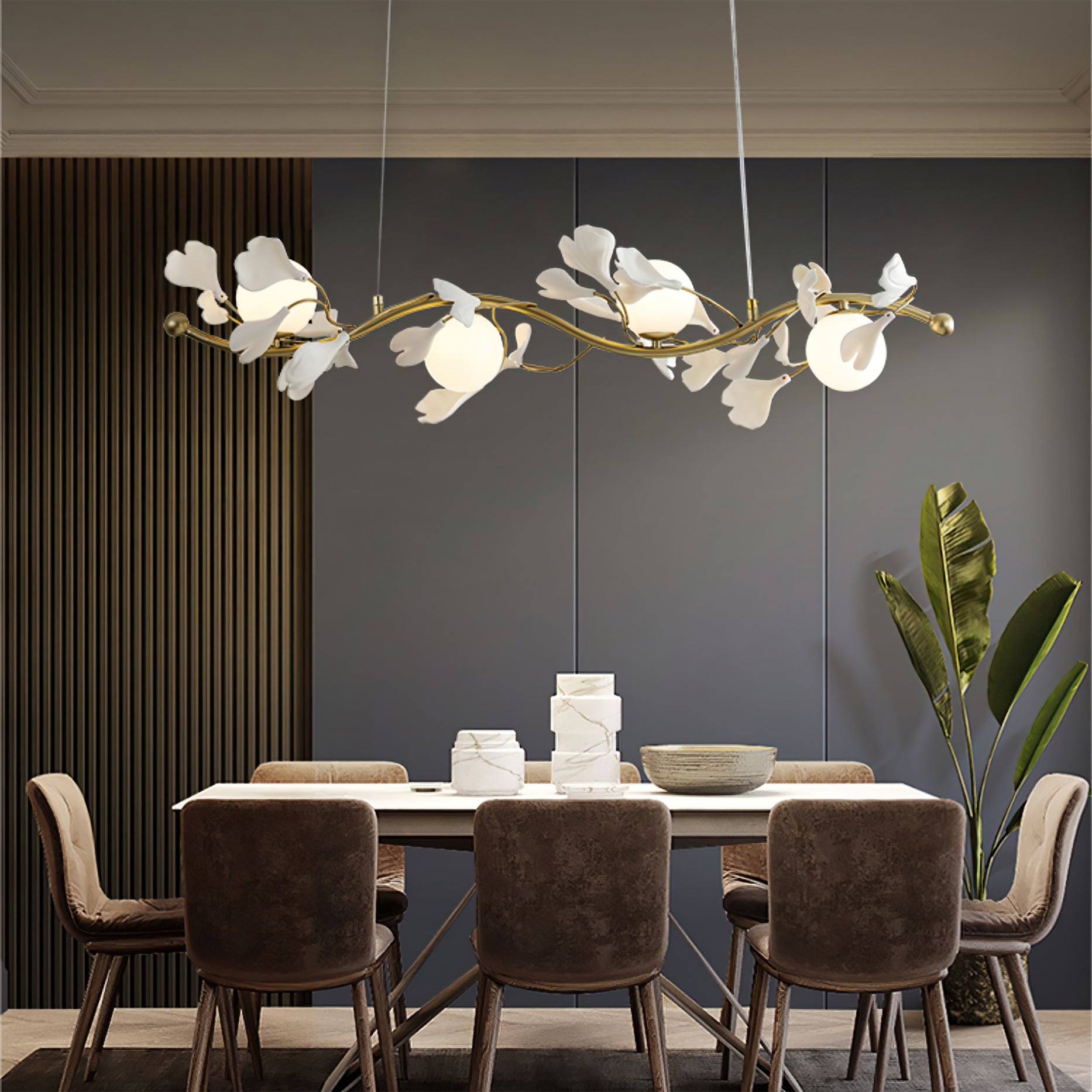 Gingko Glass Chandelier - Lumpaz