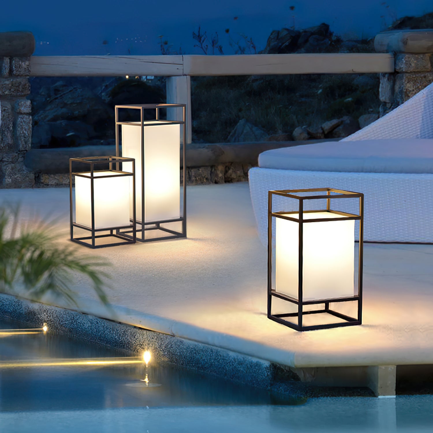 Cleo Lantern Outdoor Table Lamp - Lumpaz