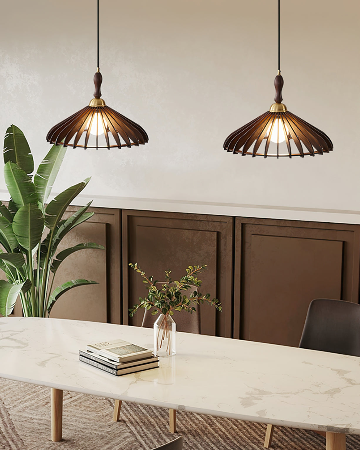 Umbrella Wood Pendant Lamp - Lumpaz