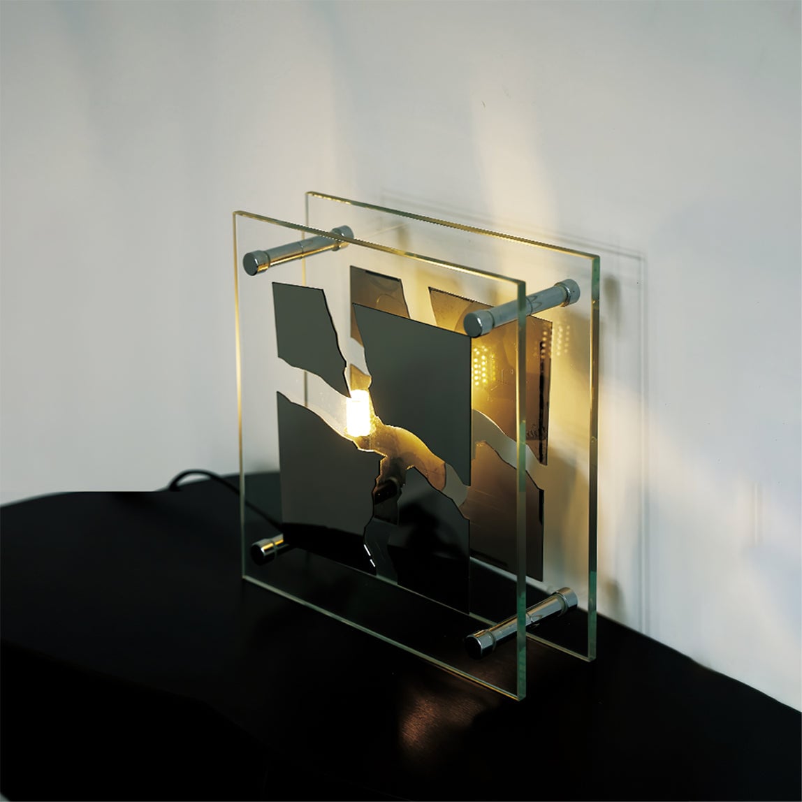 Square Glass Table Lamp - Lumpaz