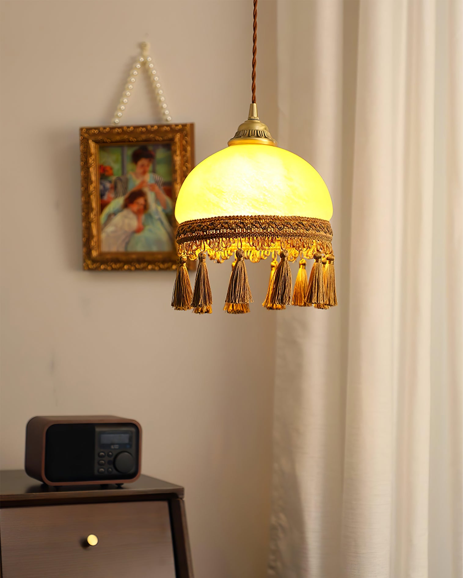 French Tassels Brass Pendant Light - Lumpaz
