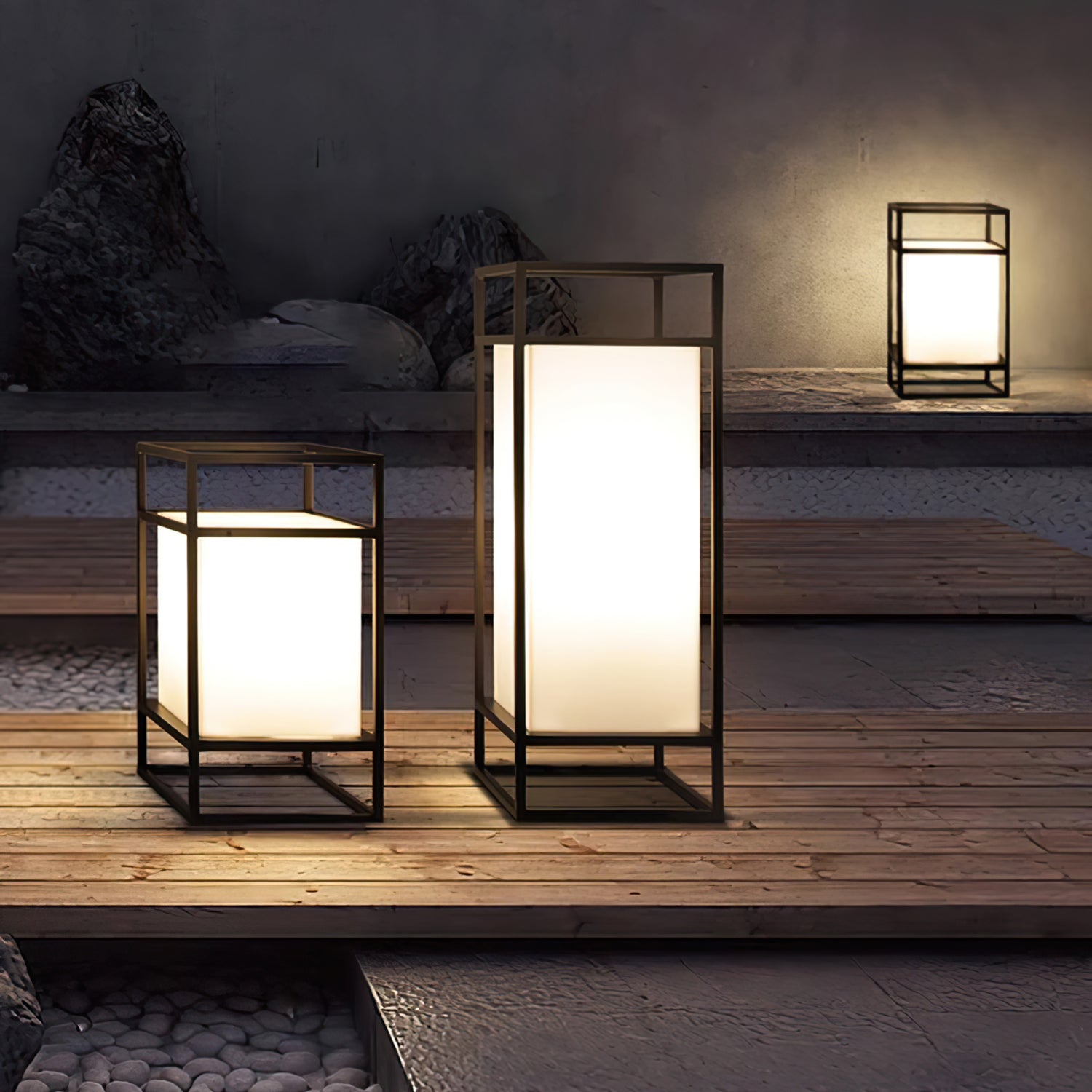 Cleo Lantern Outdoor Table Lamp - Lumpaz