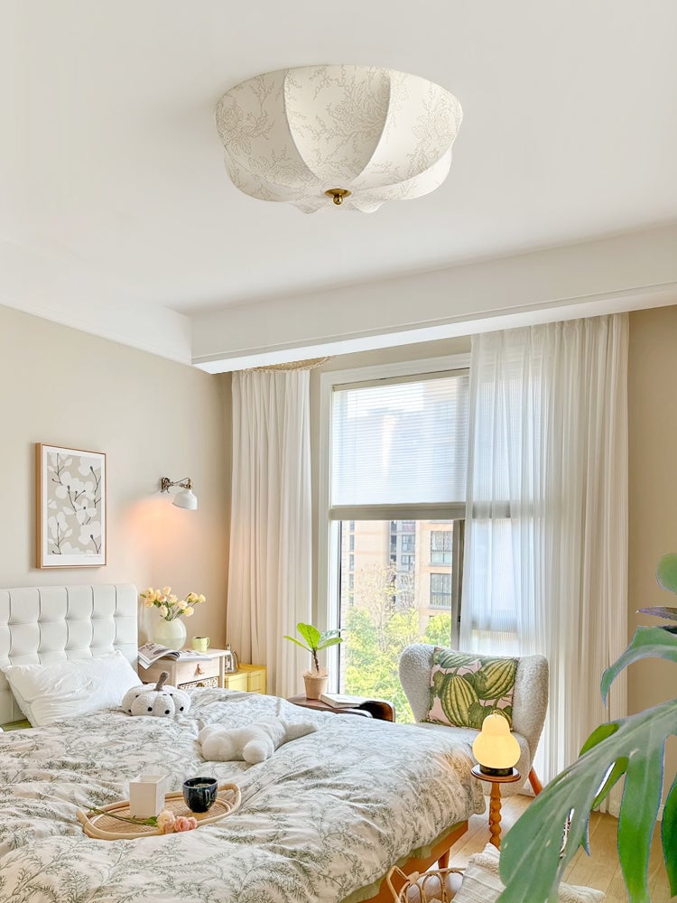 Orchid Fabric Ceiling Lamp - Lumpaz