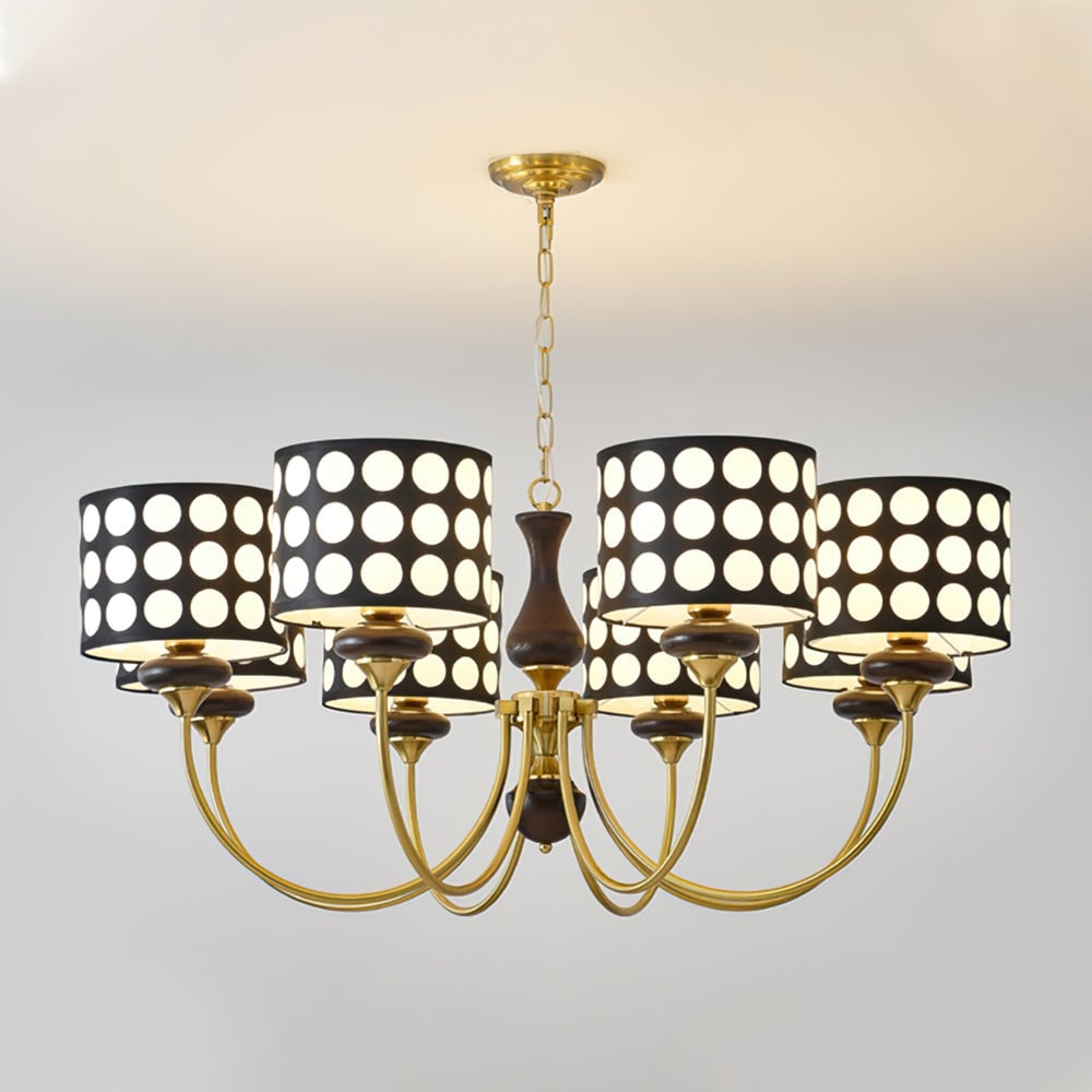 Black Polka Dots Chandelier - Lumpaz