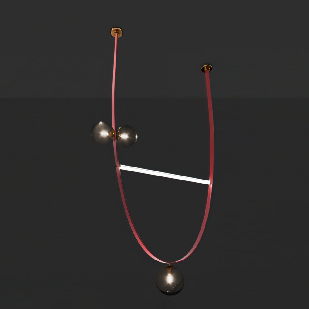 Belt Leather Ball Chandelier - Lumpaz