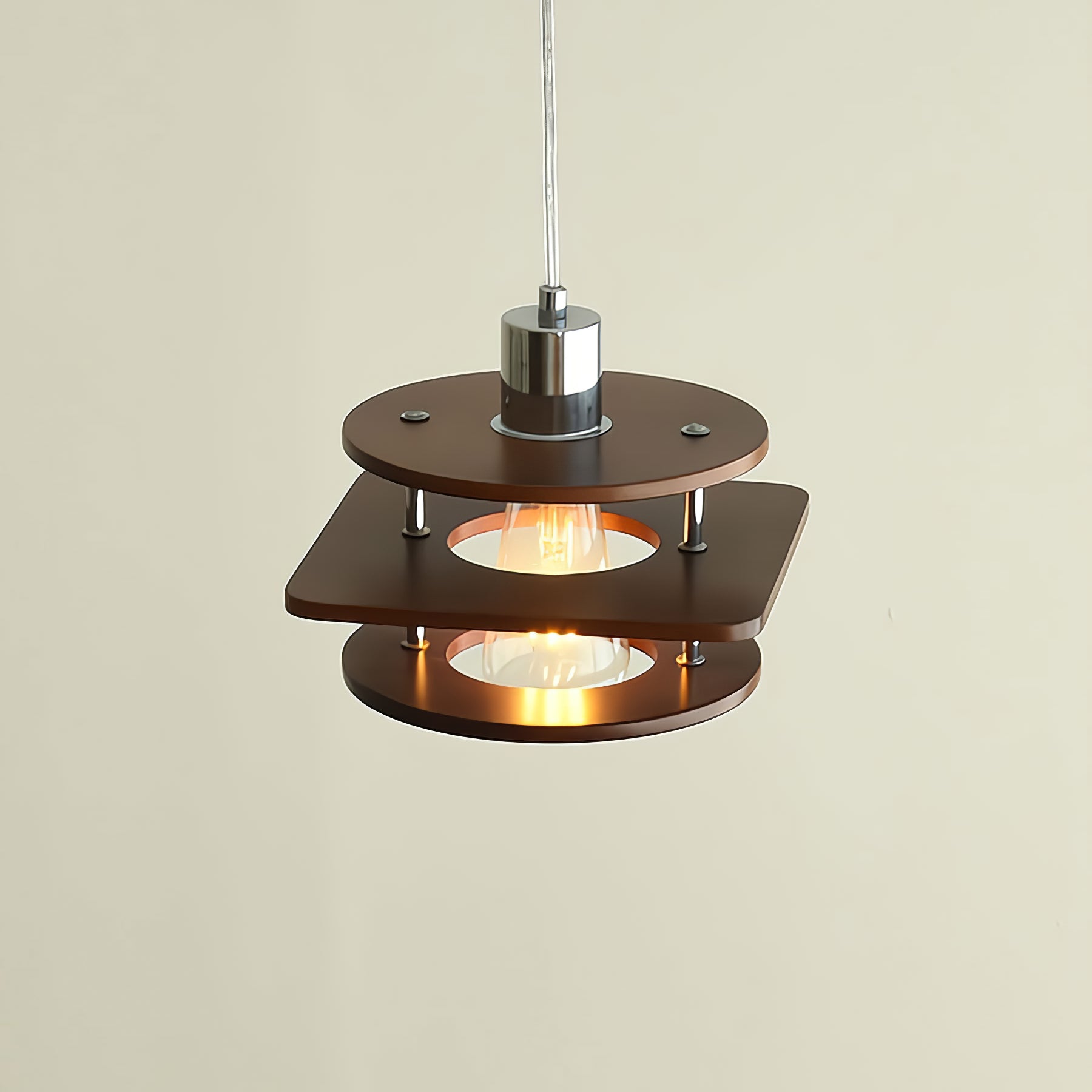 Retro Walnut Pendant Lamp - Lumpaz