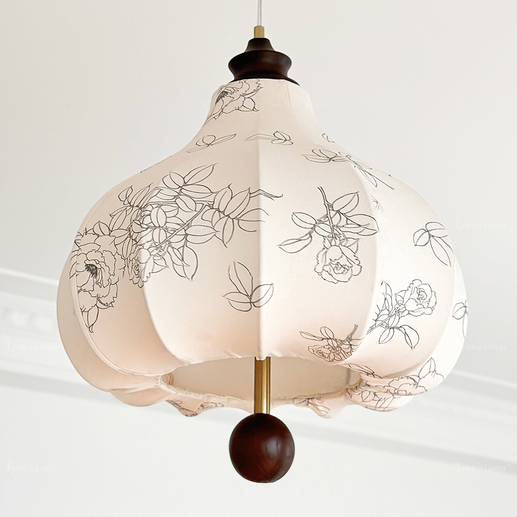 Chestnut Fabric Pendant Lamp - Lumpaz
