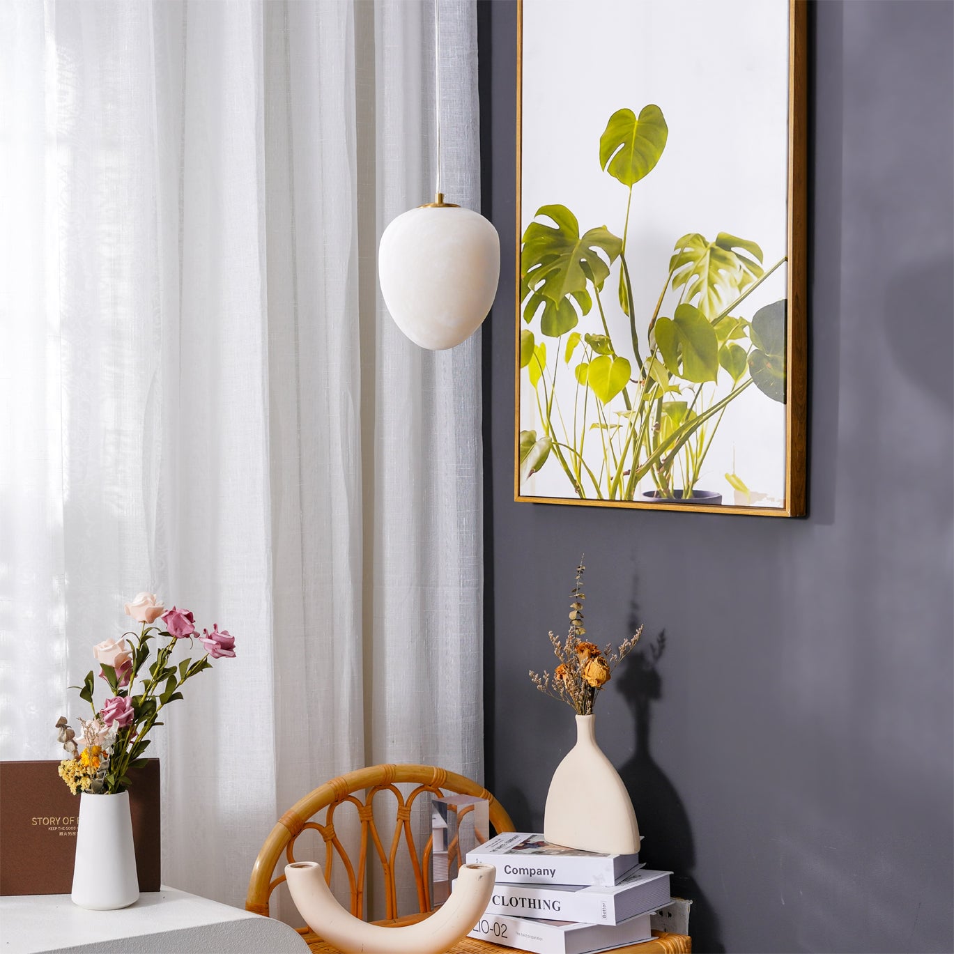 Goose Alabaster Pendant lamp - Lumpaz