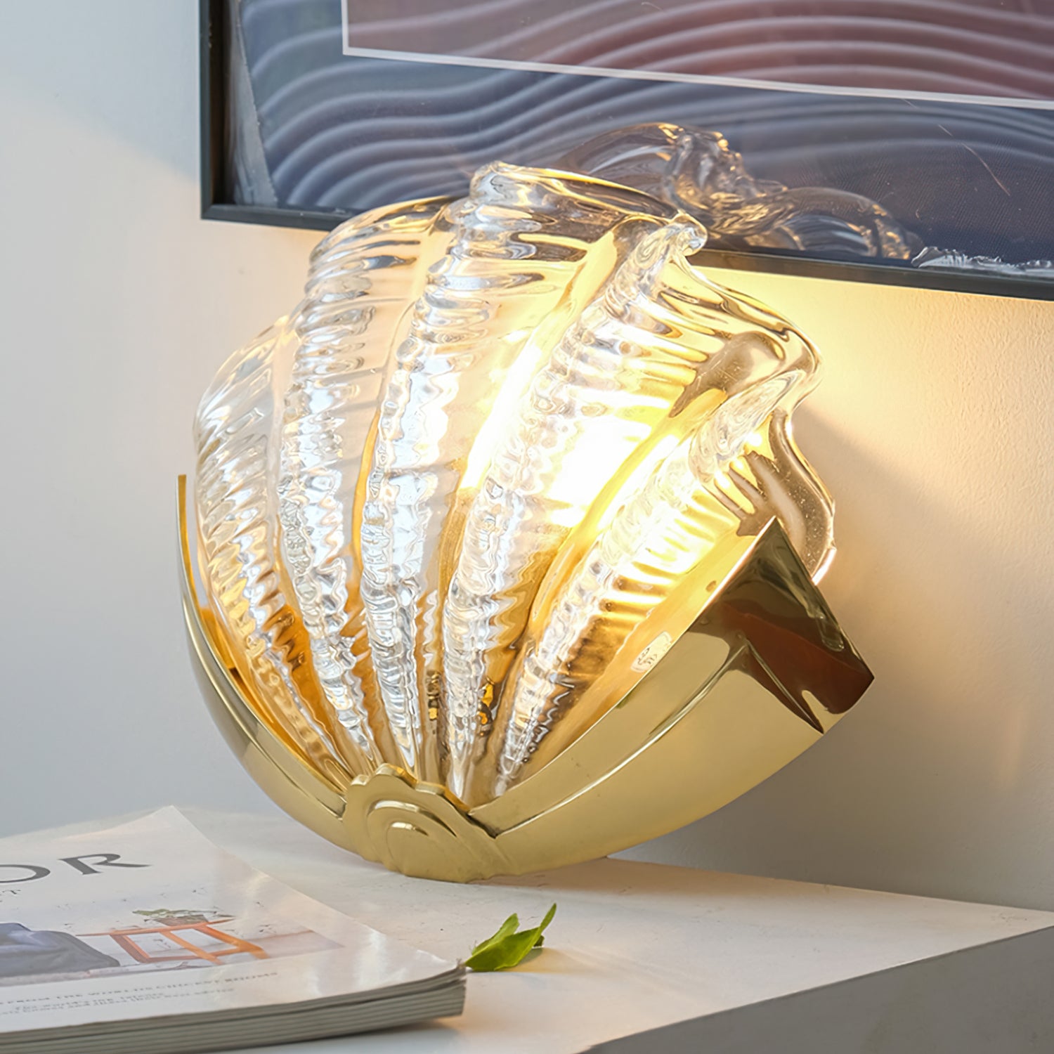 Shell Brass Wall Lamp - Lumpaz