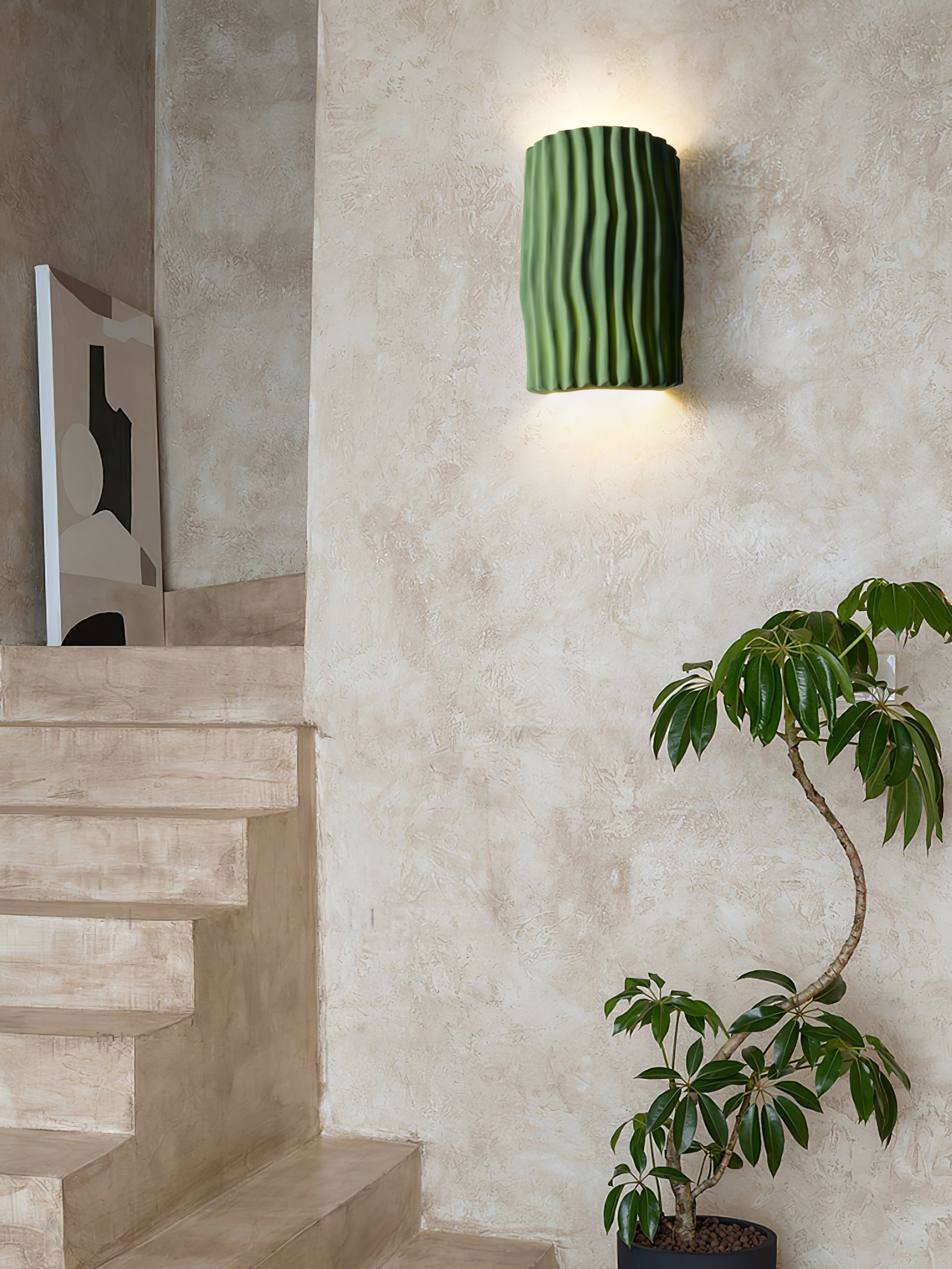 Pleated Resin Wall Lamp - Lumpaz